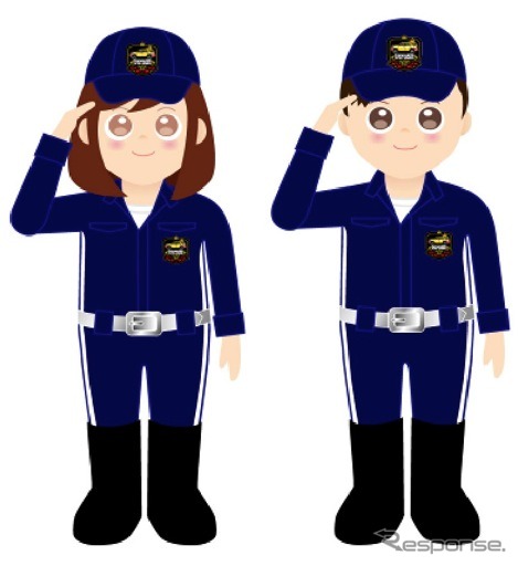 KawasaKids 黄パト隊オリジナル制服（イメージ）