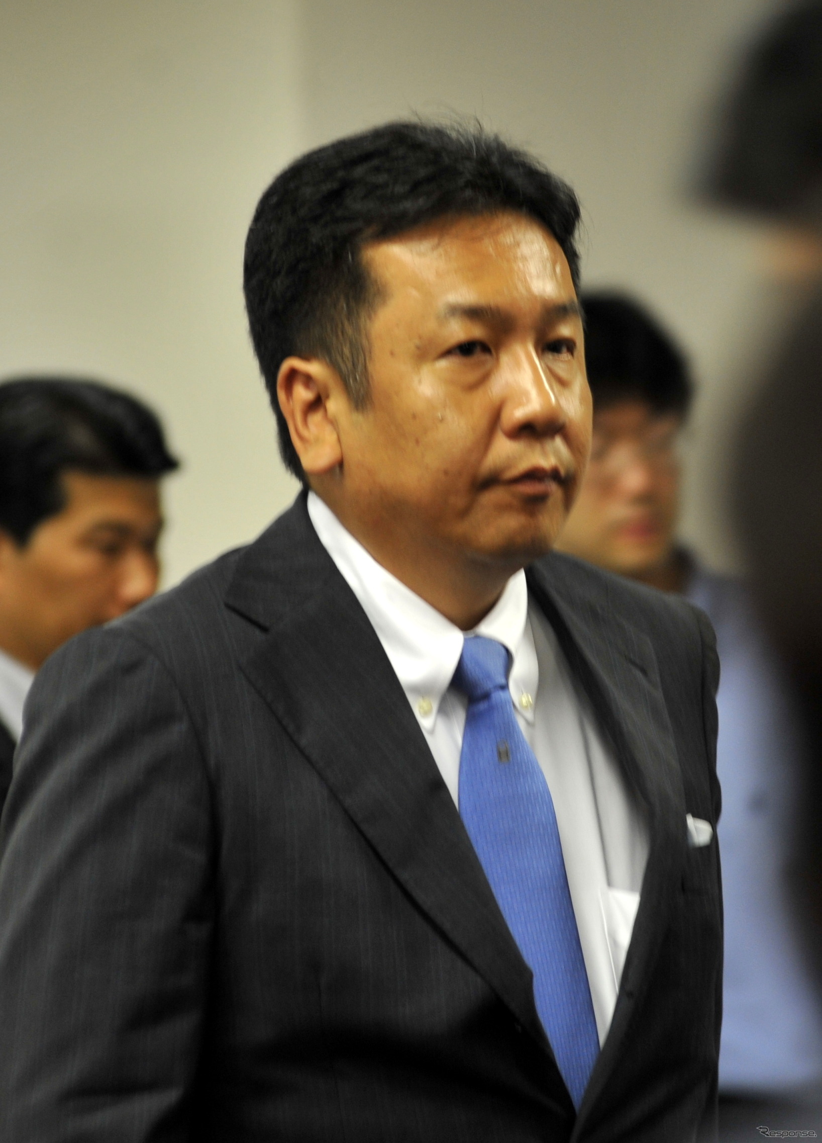 枝野幸男幹事長（12日・民主党本部）　撮影＝中島みなみ