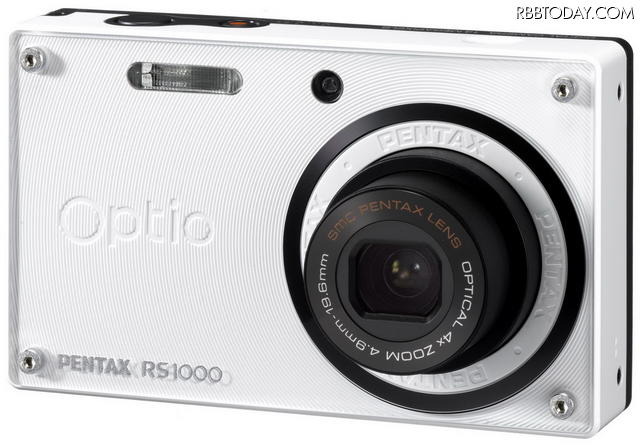 コンパクトデジタルカメラ、PENTAX 「PENTAX　Optio RS1000」のピュアホワイト