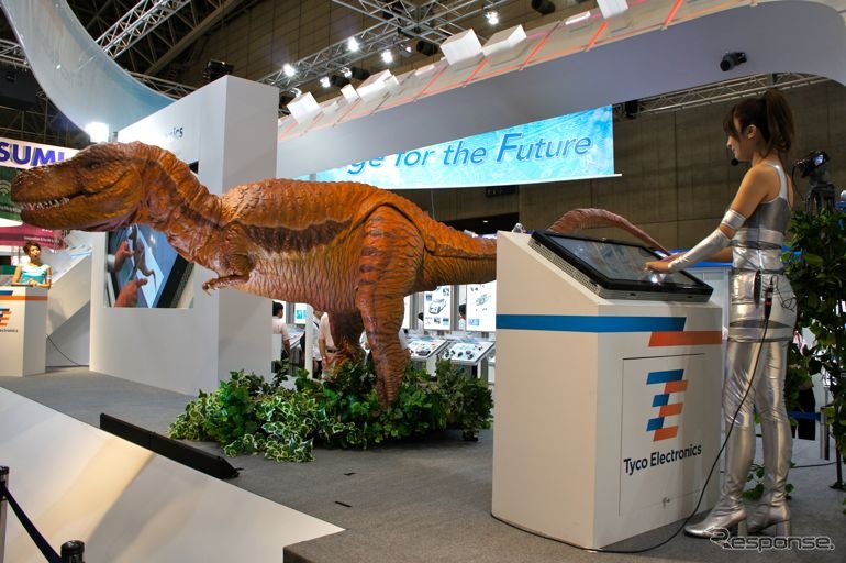 マルチタッチで動く恐竜ロボット「TEサウルス」、タイコエレクトロニクス