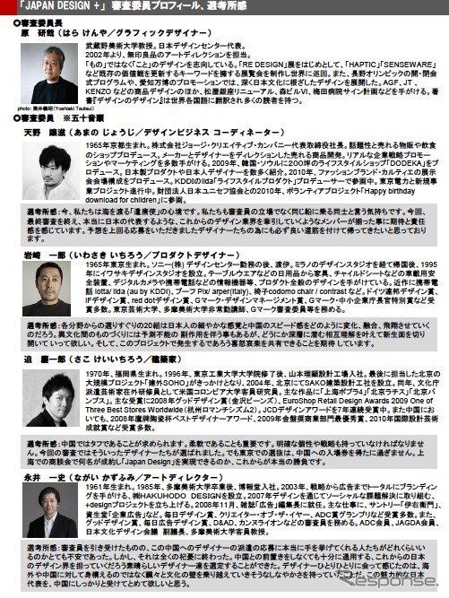 「Japan Design +」審査委員