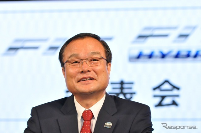 伊東社長（フィット・ハイブリッド発表会）