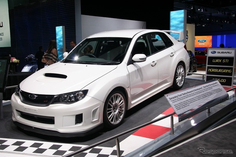 スバルブースに展示されたニュル仕様 インプレッサ WRX STI 4ドア