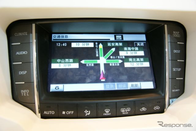 中国向けG-BOOKで渋滞状況を確認できるようになる（写真は北京モーターショー）