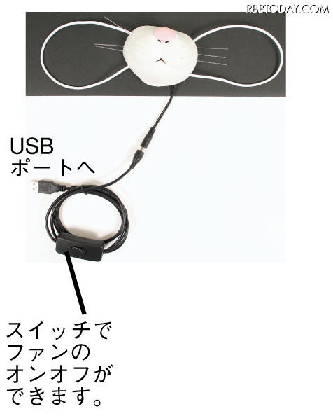 USB接続。オン・オフのスイッチつき USB接続。オン・オフのスイッチつき
