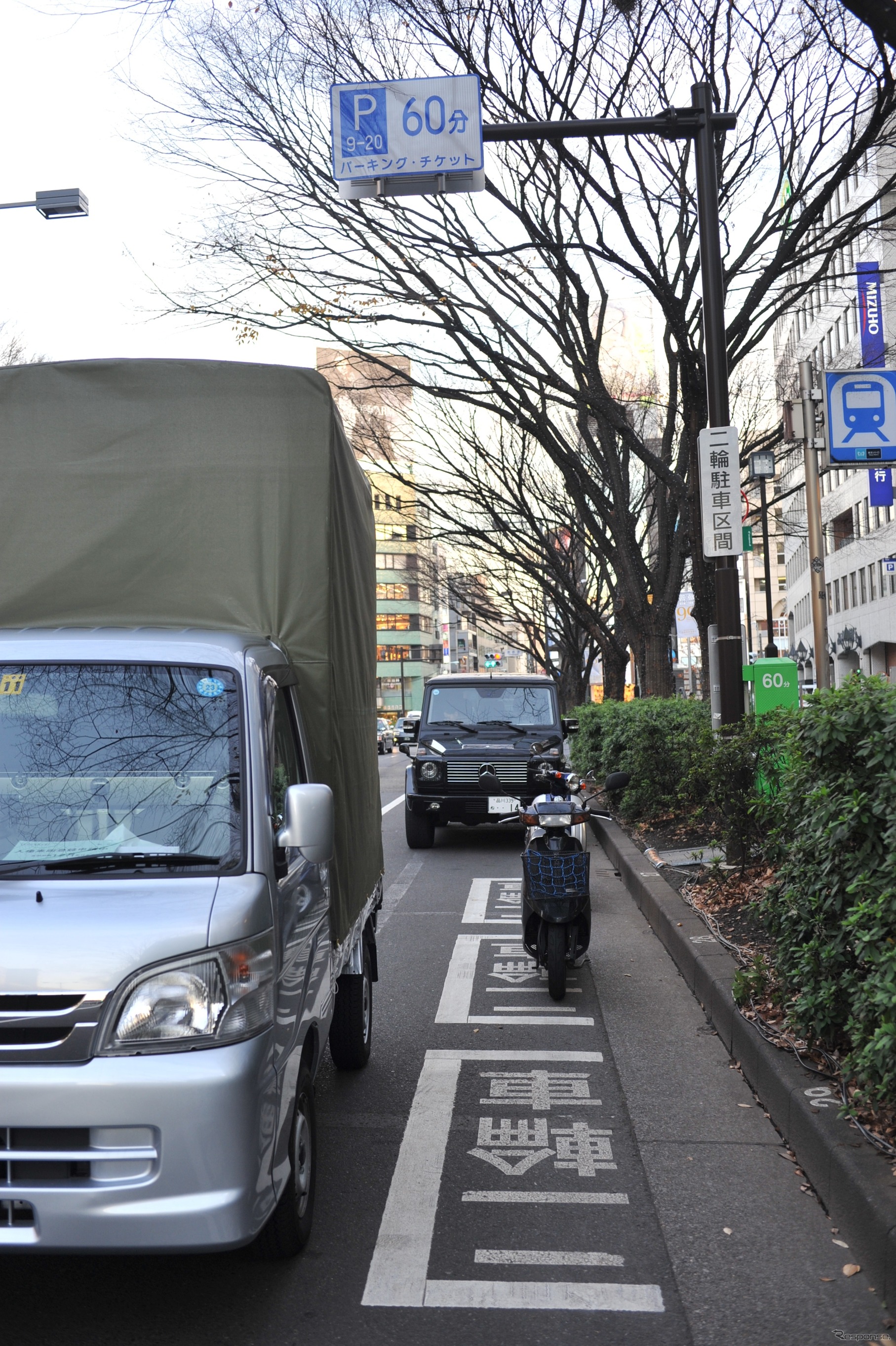 四輪車の駐車に押され、利用者も少ない　撮影＝中島みなみ