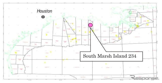 South Marsh Island 234 鉱区位置図