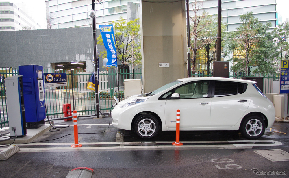 都内5か所でEVカーシェアリングを開始。六本木駐車場には日産リーフを配備する