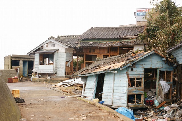 東日本大震災 田代島 震災後（震災前と同一地点）