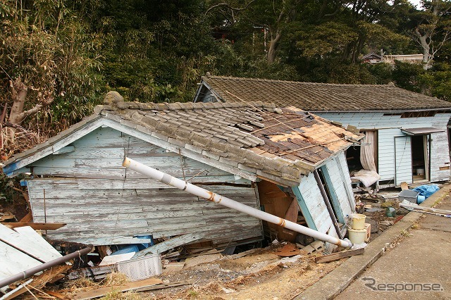 東日本大震災 田代島 震災後（震災前と同一地点）