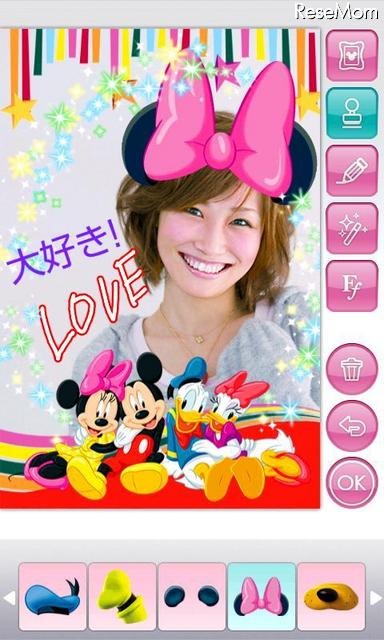DisneyアプリがAndroid対応、デコメやきせかえなど基本無料 ディズニーフォト