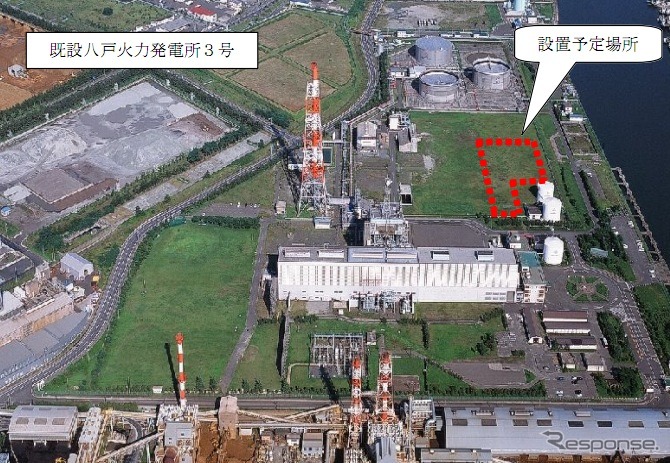 東北電力八戸火力発電所構内配置図