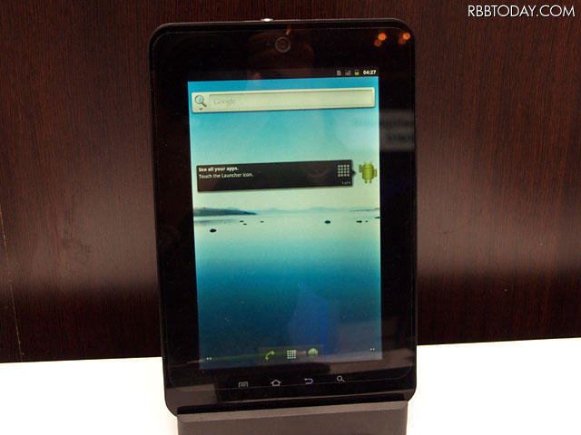 同じくデュアルコアSnapdragonを搭載したWistron製タブレットの試作機 同じくデュアルコアSnapdragonを搭載したWistron製タブレットの試作機