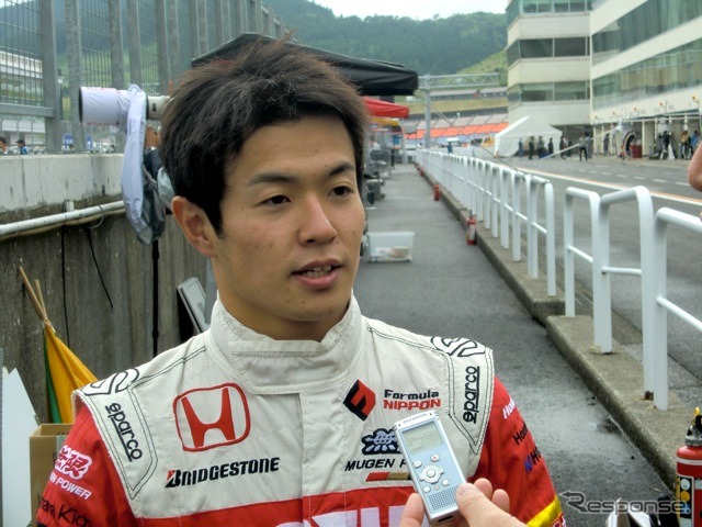 前戦鈴鹿でポールを獲得した山本尚貴（無限・ホンダ）。今回オートポリスでは予選6位、決勝5位入賞。