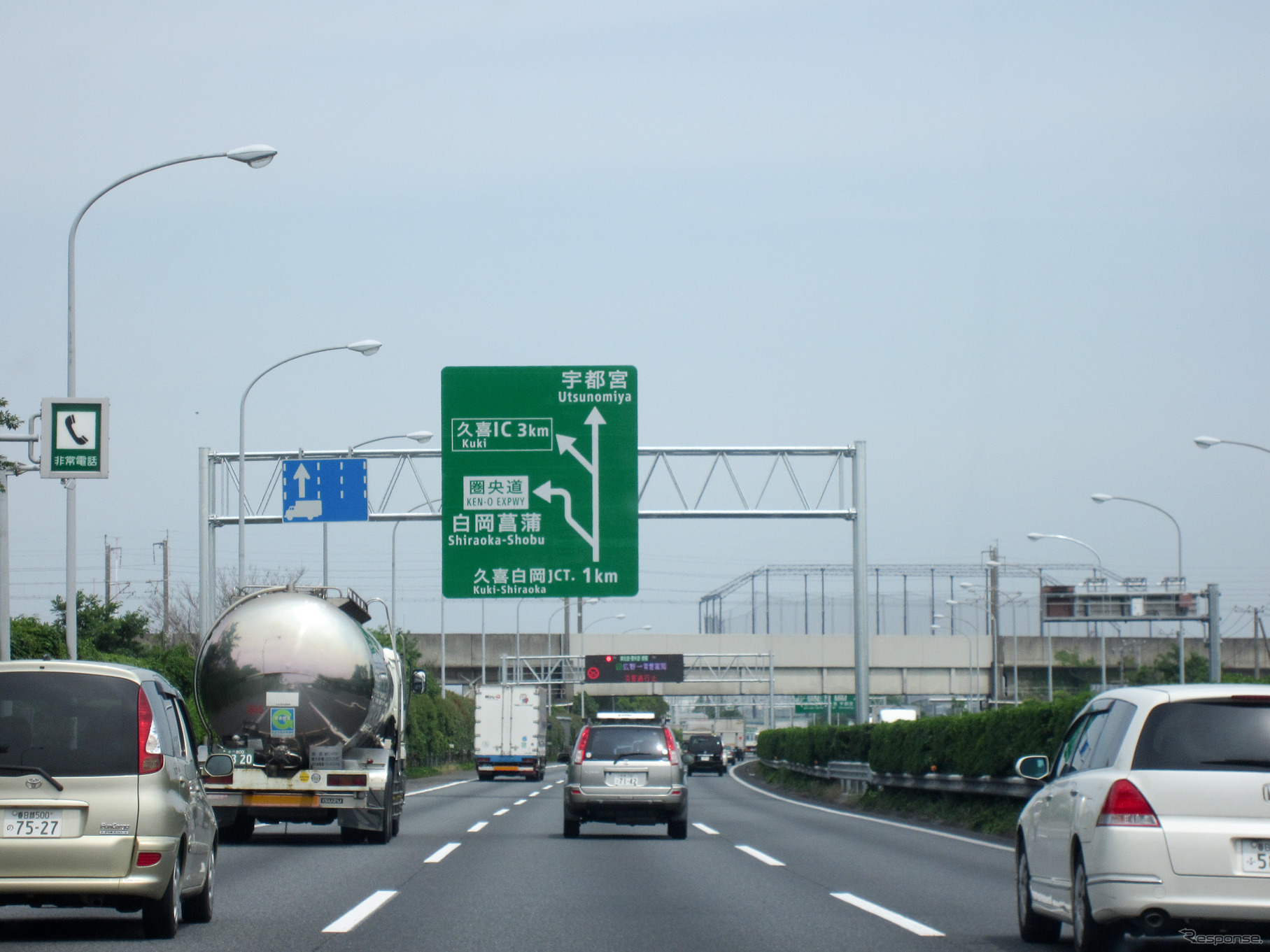 東北自動車道。東日本大震災発生から3か月