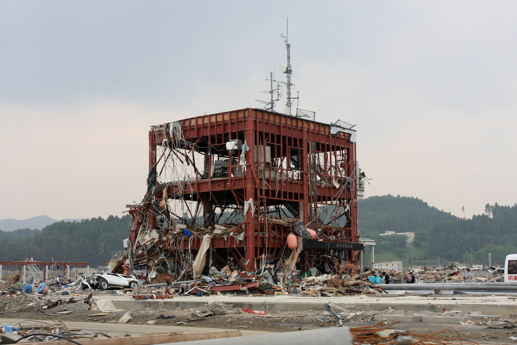 東日本大震災発生から3か月後の宮城県南三陸町付近