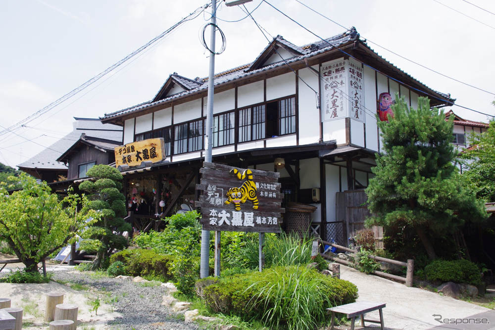 おいち茶屋の裏手にある、手作りの張り子を販売する大黒屋。