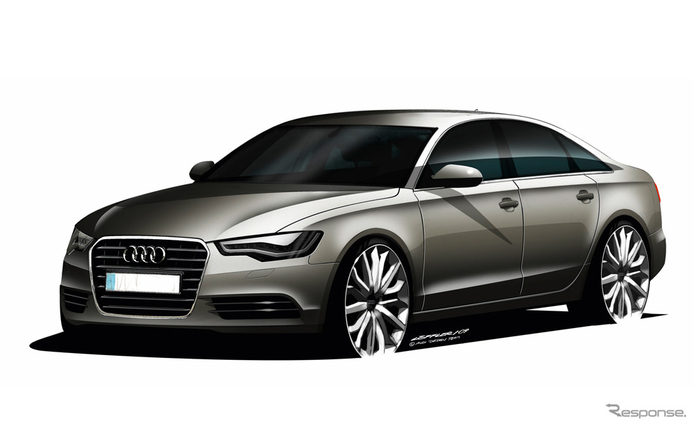 アウディ A6 新型のデザインスケッチ