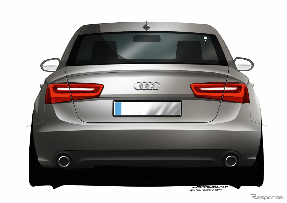 アウディ A6 新型のデザインスケッチ