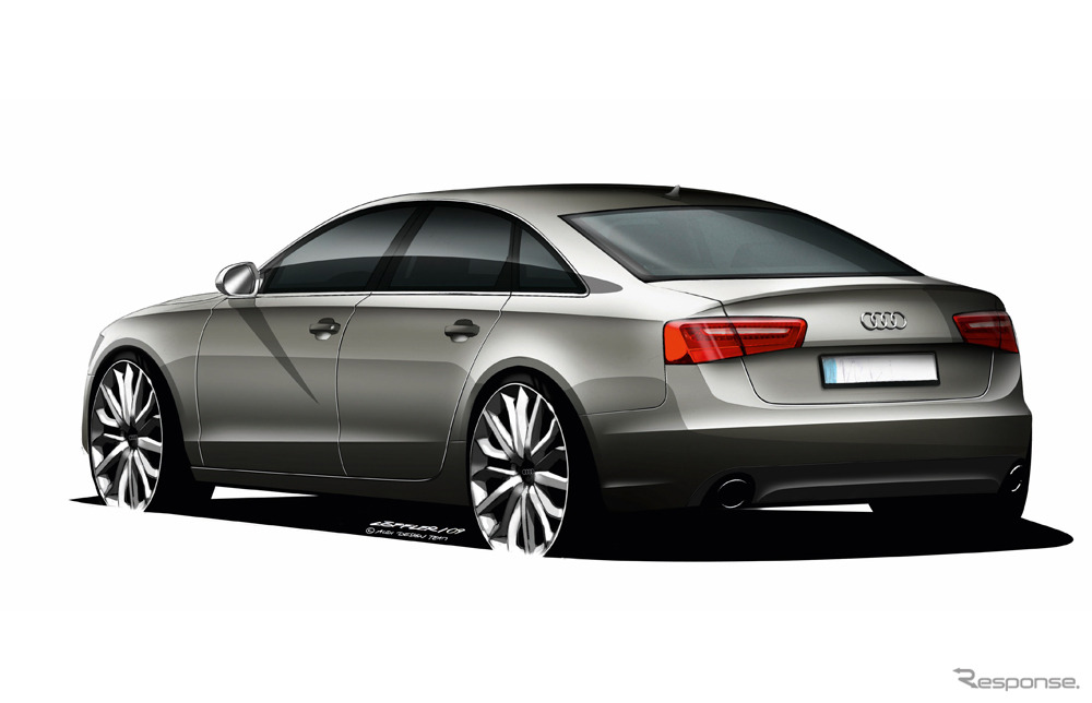 アウディ A6 新型のデザインスケッチ