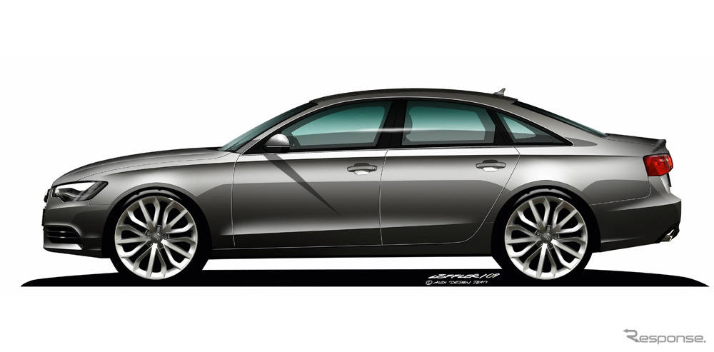 アウディ A6 新型のデザインスケッチ