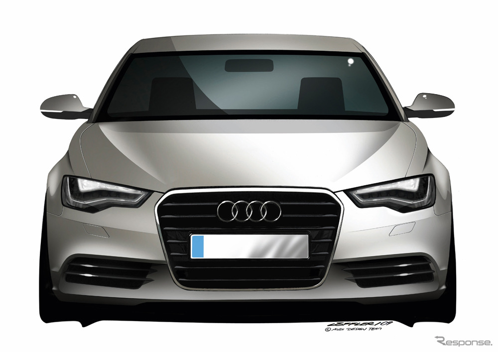 アウディ A6 新型のデザインスケッチ