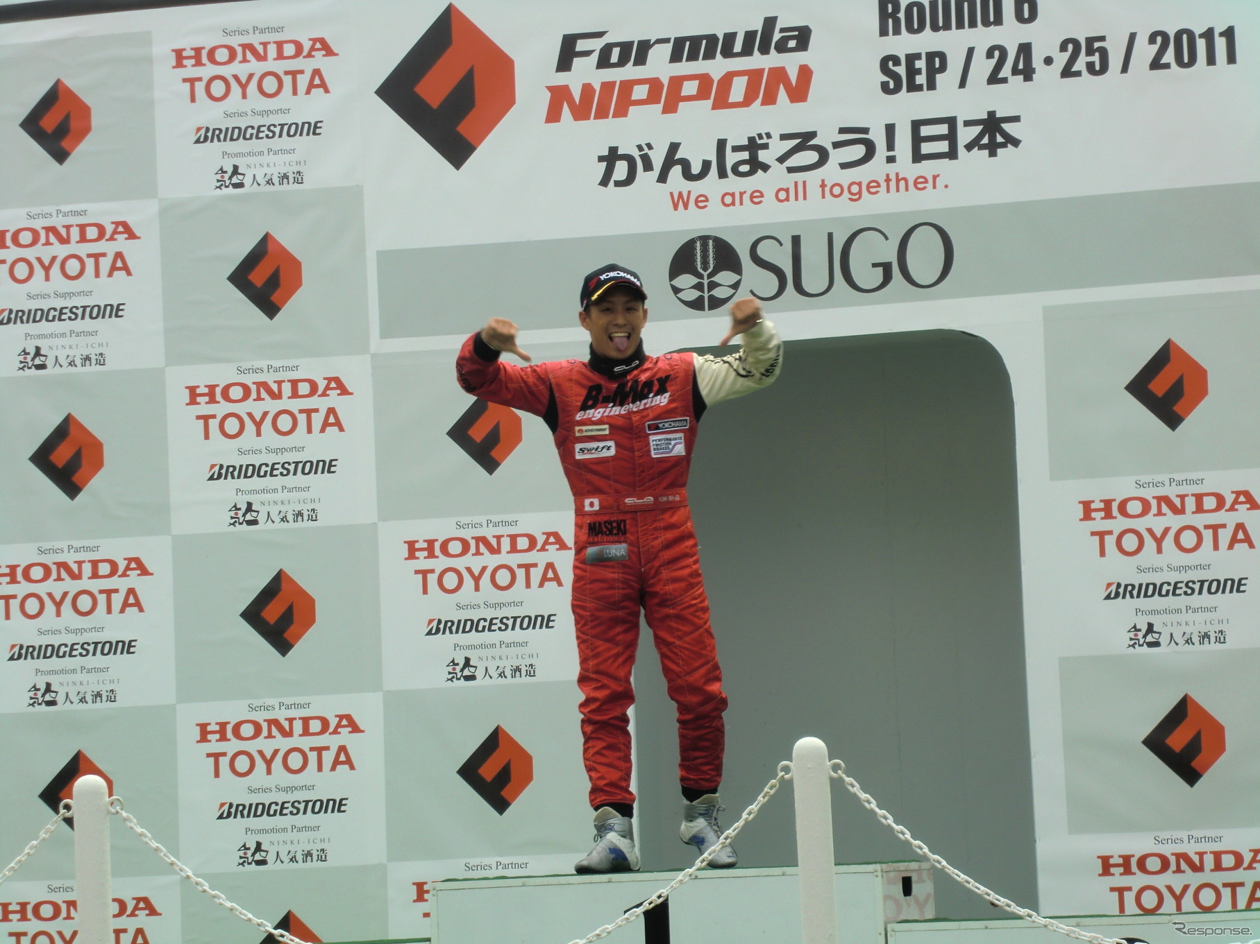 併催の全日本F3選手権は今回が最終ラウンド。Cクラスのチャンピオンは、逆転で関口雄飛が獲得。