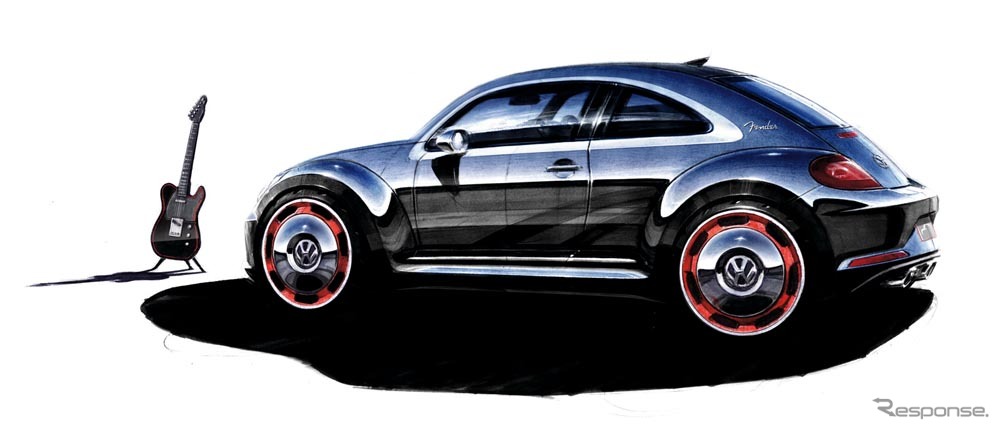 VW ビートル・フェンダーのイメージスケッチ