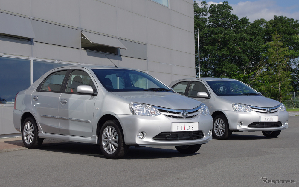 トヨタ、インドから完成車輸出を決定（写真：インド向けエティオス）