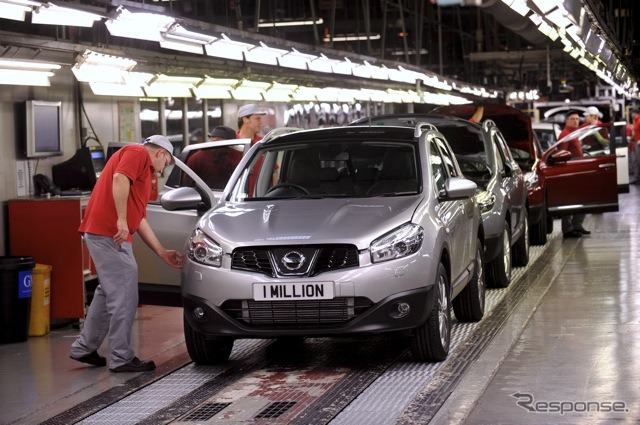 イギリス工場で生産するキャシュカイ（日本名：デュアリス）