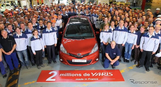欧州累計生産台数が200万台に到達したトヨタ・ヤリス（日本名：ヴィッツ）