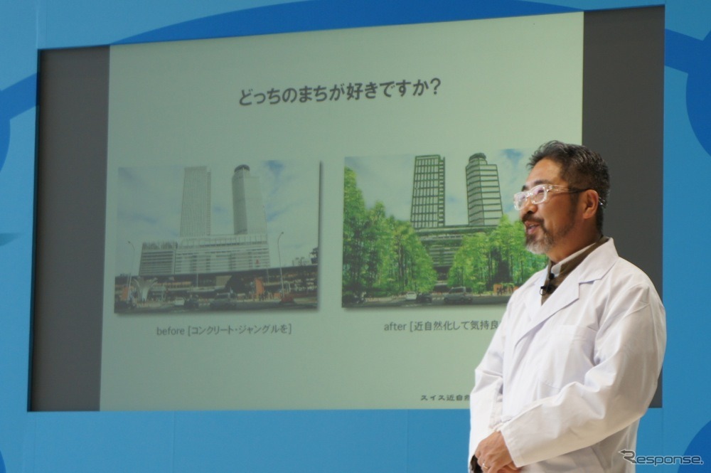 日産 PIVO 3 先行公開…赤池先生とメガネ助手による講義