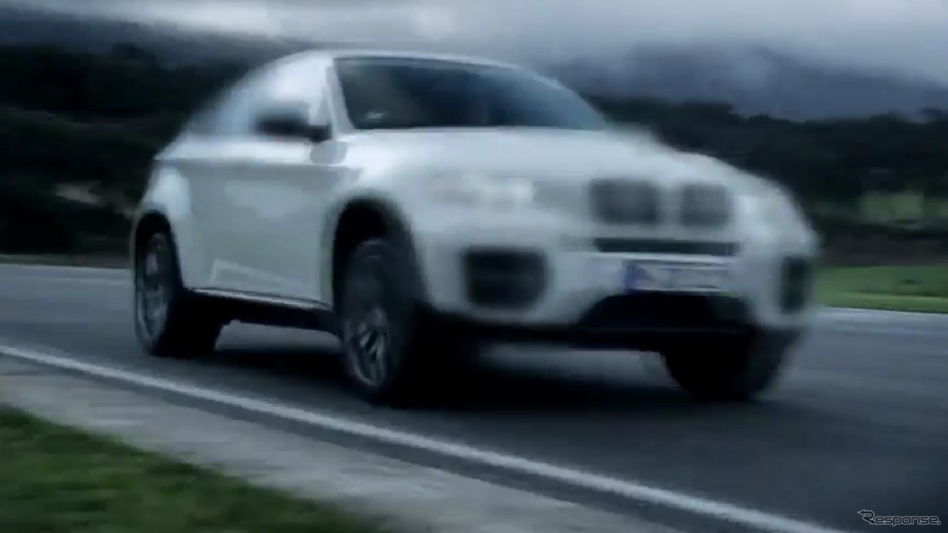 BMW X6の新バージョンの予告映像（動画キャプチャー）