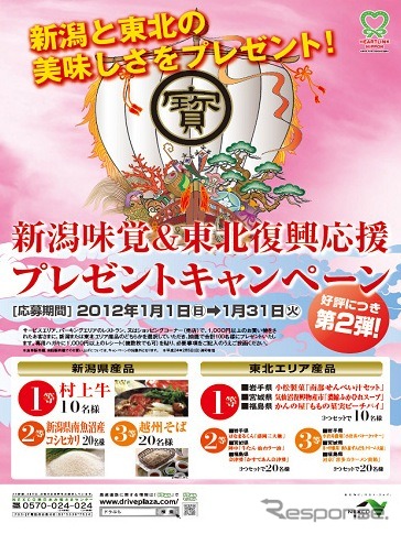 新潟味覚＆東北復興応援プレゼントキャンペーン（ポスター）