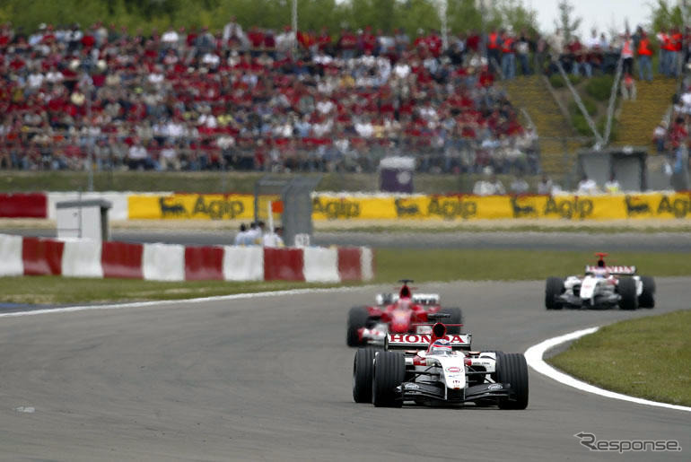 【F1ヨーロッパGP】決勝…佐藤琢磨、激しく2位争い
