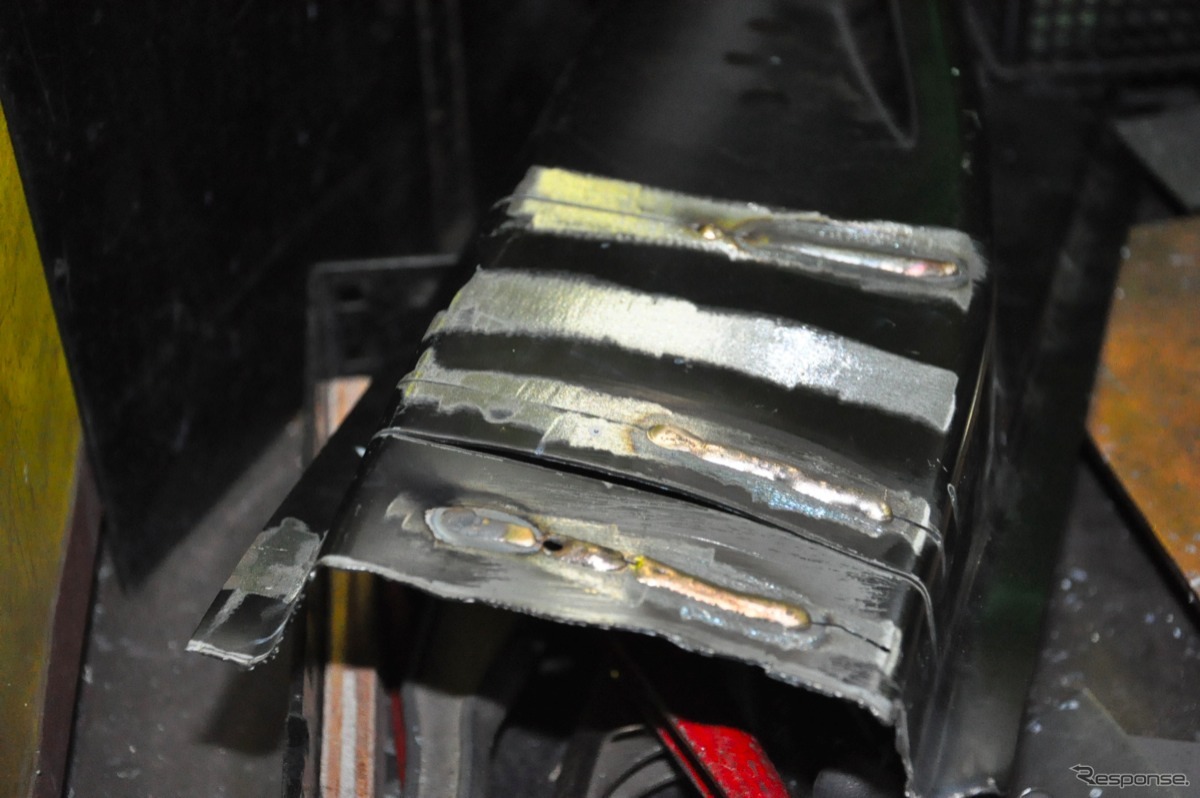 エムエスジャパンの発表会。溶接のデモを行なうなど、来場者に向けて、同社が扱う機器が紹介された