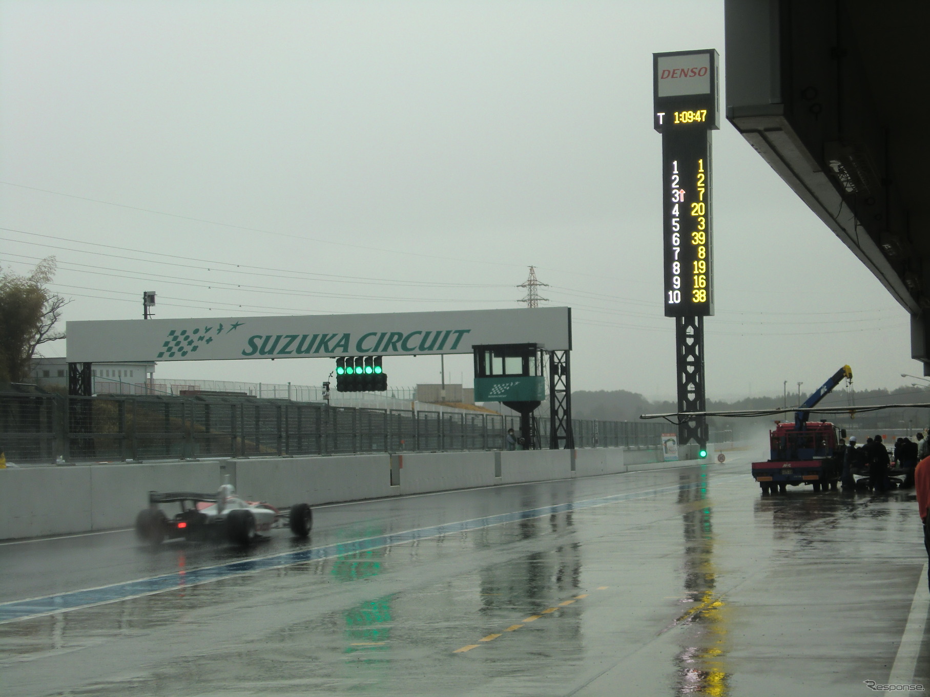 Fニッポン鈴鹿テスト初日は雨。