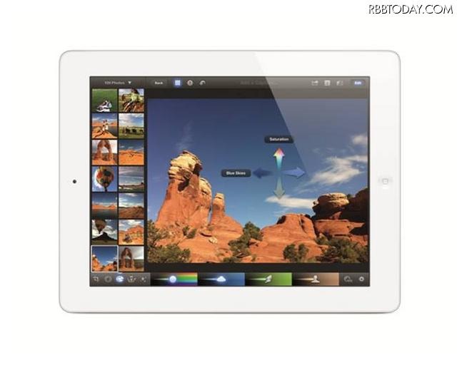 アプリ「iPhoto for iPad」の画面