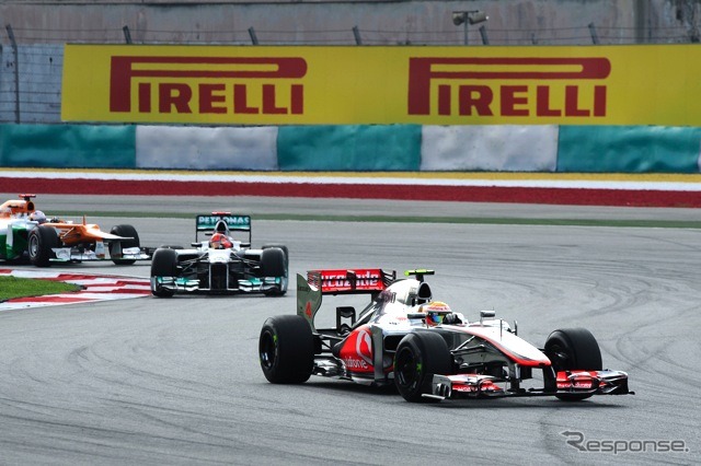 ハミルトン（マクラーレン。3月24日、F1マレーシアGP）