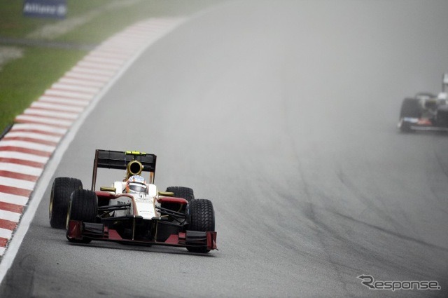 カーティケヤン（HRT。3月25日、F1マレーシアGP決勝）