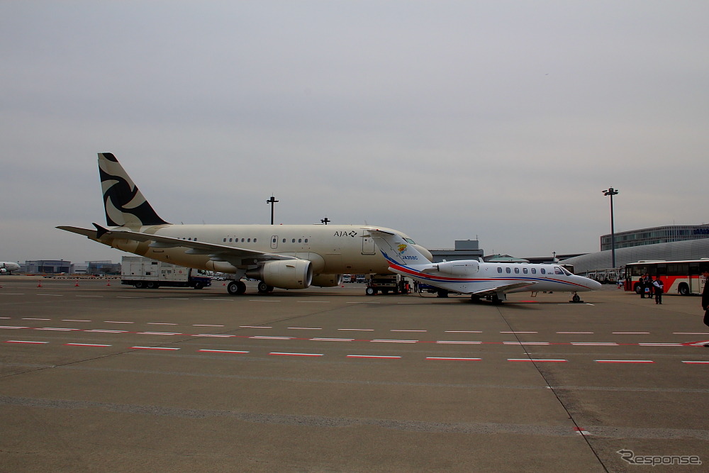 報道公開では朝日航洋・静岡エアコミュータ・中日本航空・日本エアロスペース・丸紅エアロスペース・エアバスジャパン・双日・森ビルシティエアサービスなどの実機がデモ展示された