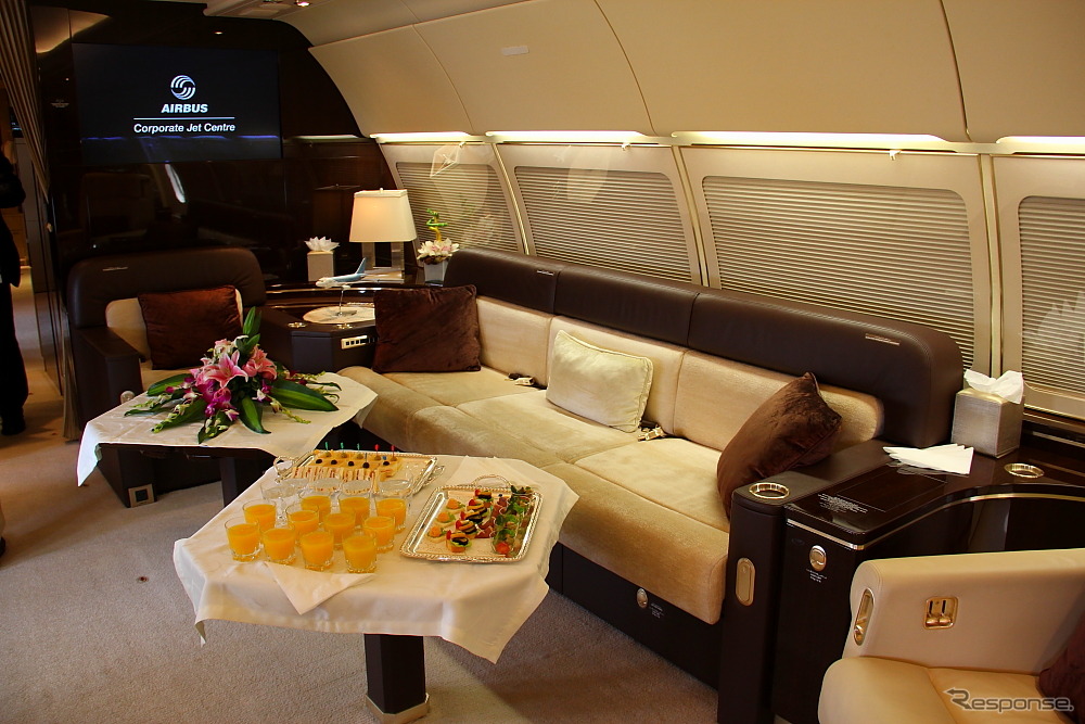 アル・ジャービル・アビエーションのエアバスA318エリート（ACJ318）の客室内