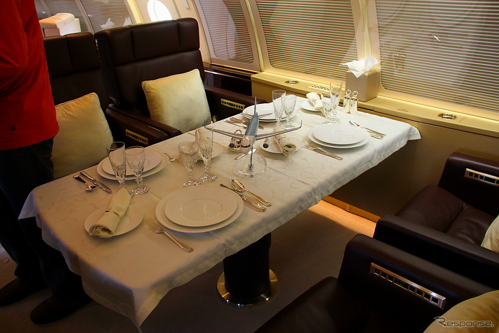 アル・ジャービル・アビエーションのエアバスA318エリート（ACJ318）の客室内