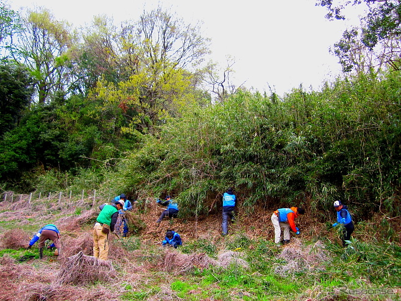 笹刈り現場からは「もう少しやりたい！」という声が