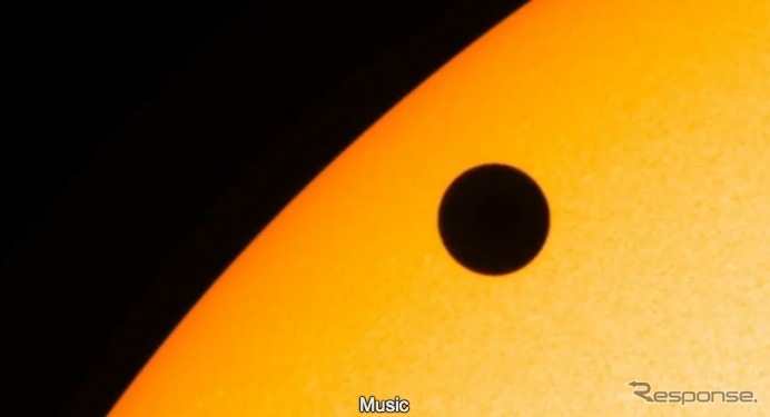 NASAが公開した金星の太陽面通過動画キャプチャ