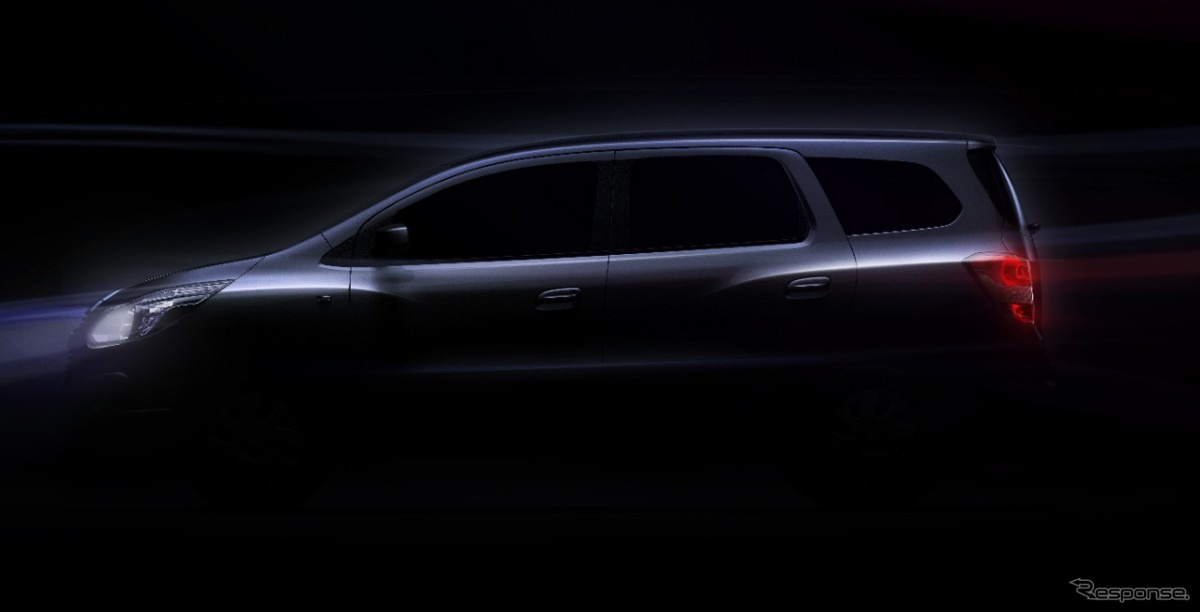 GMがインドネシアで生産する新型MPV、シボレー スピンの予告画像