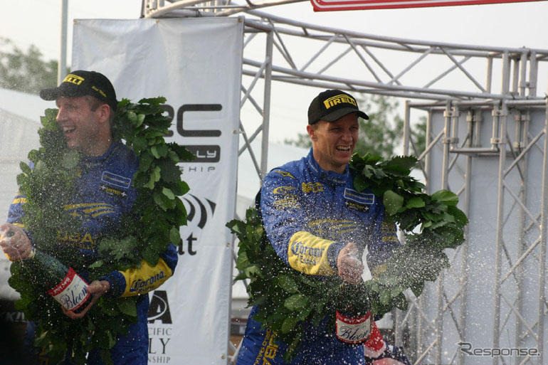 【WRCラリージャパン】フィニッシュ!!!　スバル地元でソルべルグ勝利