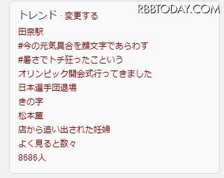 Twitterのトレンドにも関連ワードが。関心は高い