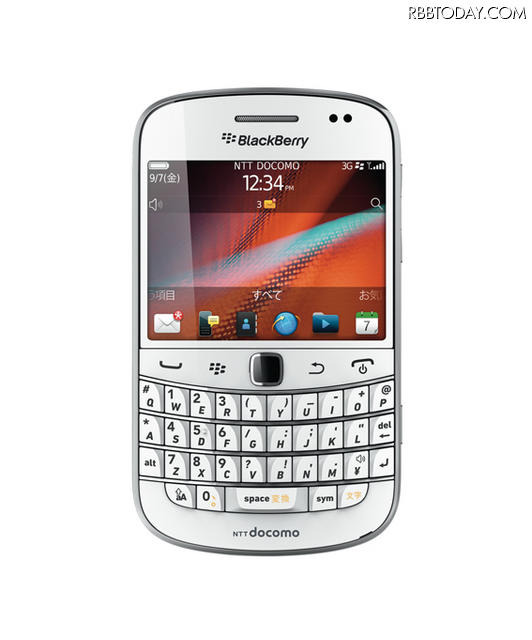 「BlackBerry Bold 9900」新色のPure White