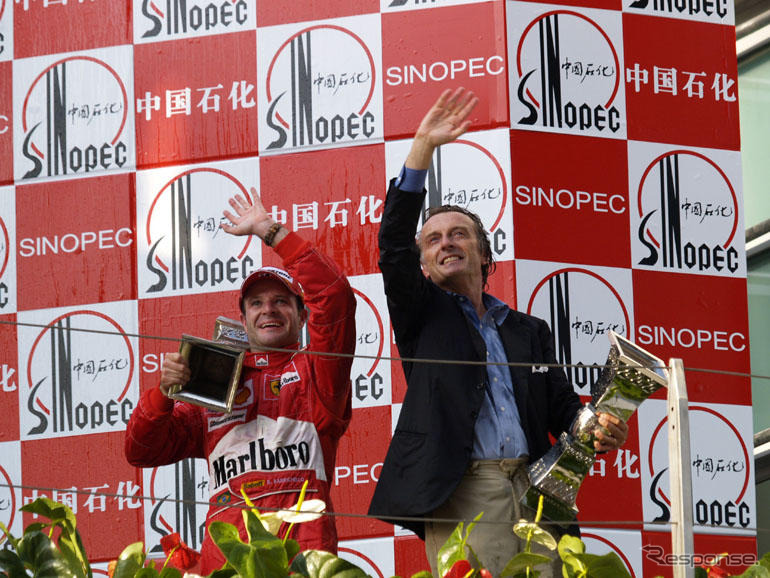 【F1中国GP】決勝…バリケロ、ライコネンの猛追かわす